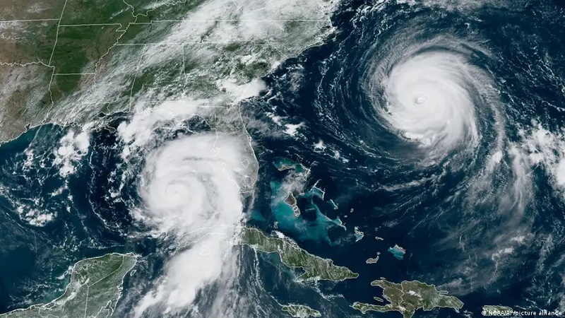 imagen satelital del huracán Idalia