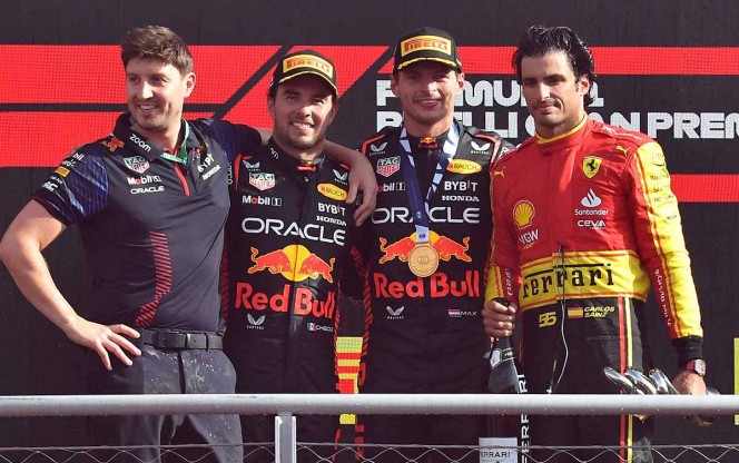 Max Verstappen y ‘Checo’ Pérez doman a Ferrari en GP de Italia