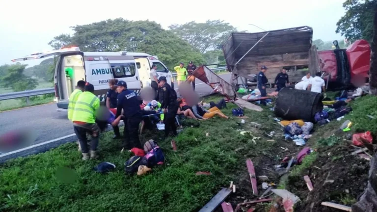 Fatal accidente de migrantes en Chiapas deja 10 muertos y 17 lesionados