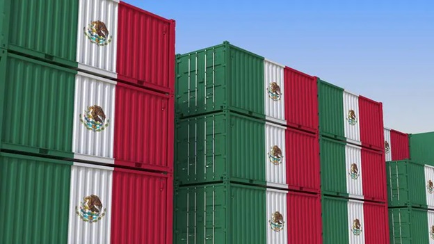 contenedores con productos de exportación