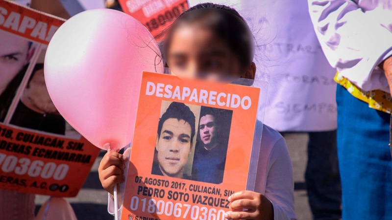 Niños se manifiestan y exigen a autoridades localizar a sus familiares desaparecidos