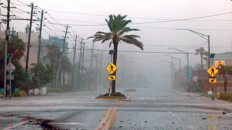 zona afectada por el paso del huracán helene
