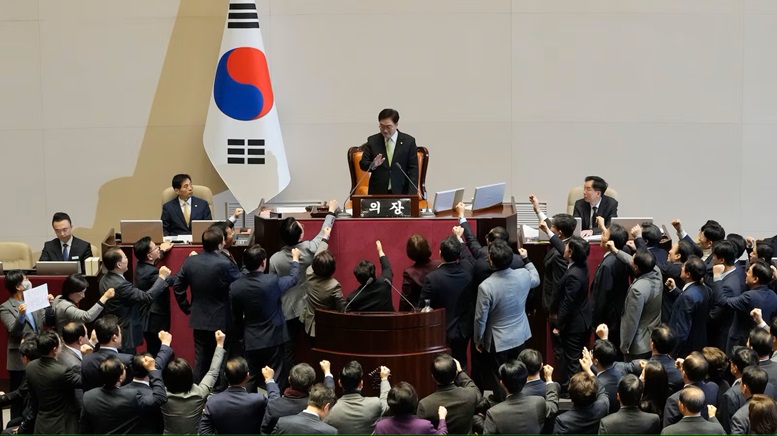 Legisladores del partido gobernante de Corea del Sur