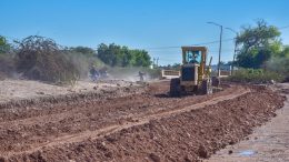 obra de pavimentación en los mochis