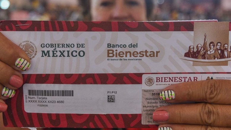 tarjeta de pensión para adulto mayor.