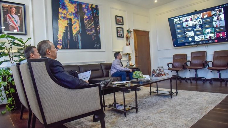 gerardo vargas en reunión virtual de seguridad