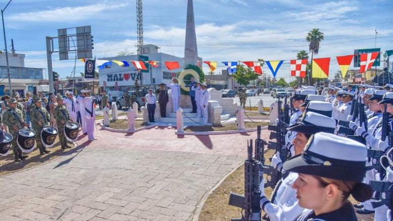 Secretaria de la Marina Armada de México celebran en Ahome el 111 aniversario de la gesta heroica en el puerto de Veracruz.