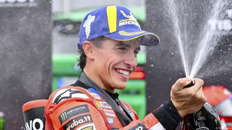 Marc Marquez celebra la victoria