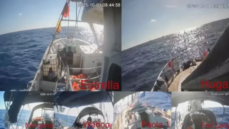 flotilla de barcos con ayuda para gaza