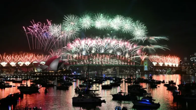 fuegos artificiales en australia