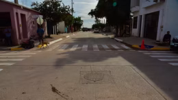 calle pavimentada en los mochis