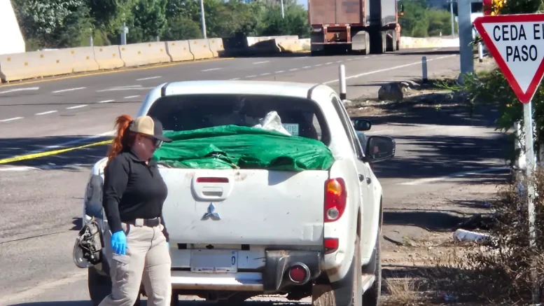 escena del crimen en carretera costera