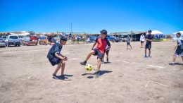 vacacionistas en la playa