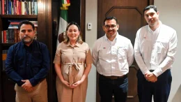 yeraldine bonilla con funcionarios de cfe