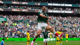Raul Jimenez celebra el gol