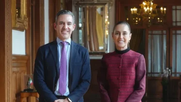 David Velez Osorno y Claudia Sheinbaum