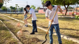 jovenes plantan arboles