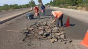 trabajos de bacheo en los mochis