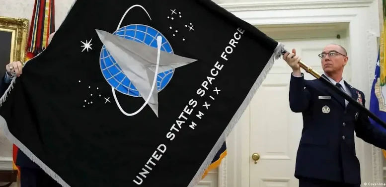 bandera de la fuerza espacial de estados unidos